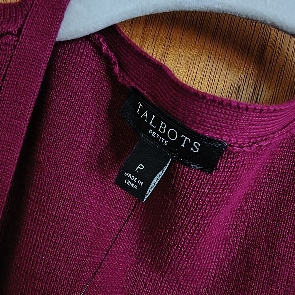 Talbots Petite Burgundy Sweater